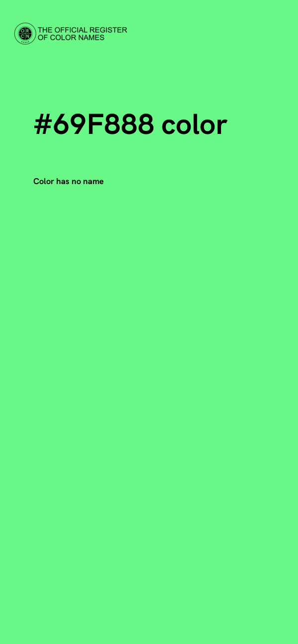 #69F888 color image