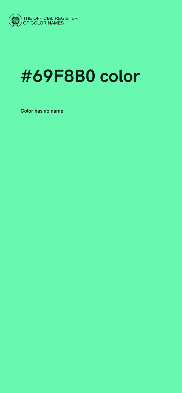 #69F8B0 color image