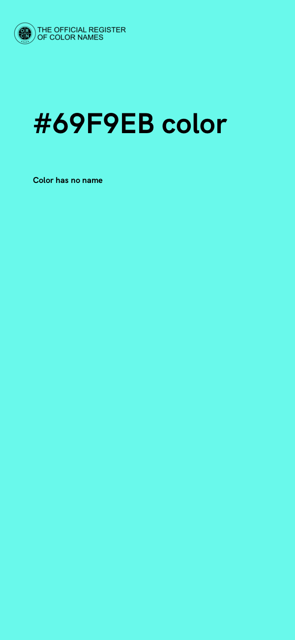 #69F9EB color image