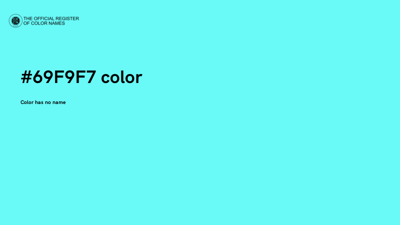 #69F9F7 color image