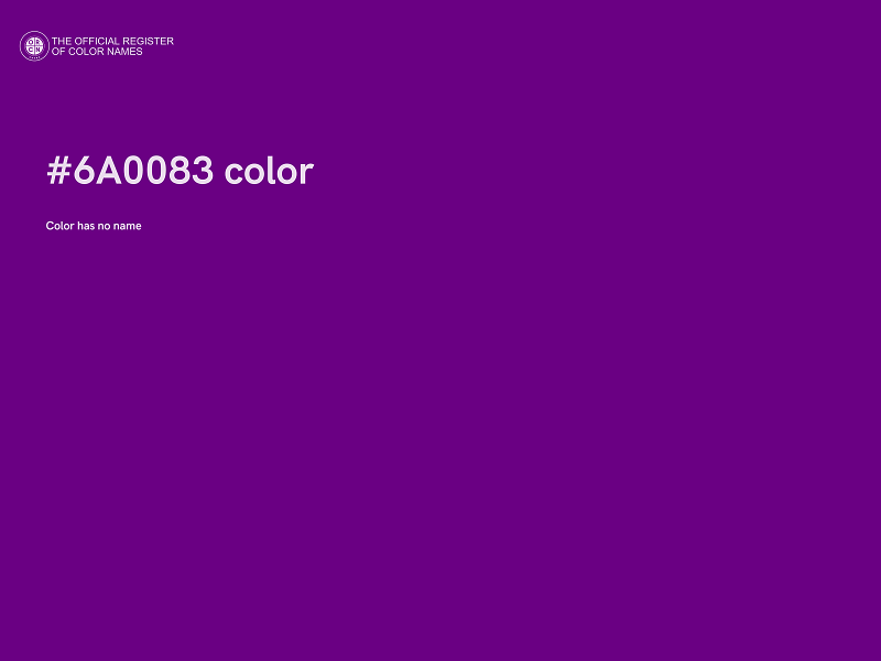#6A0083 color image