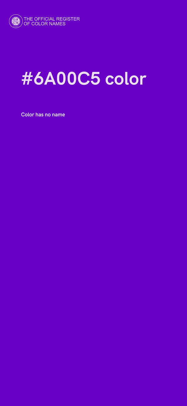 #6A00C5 color image