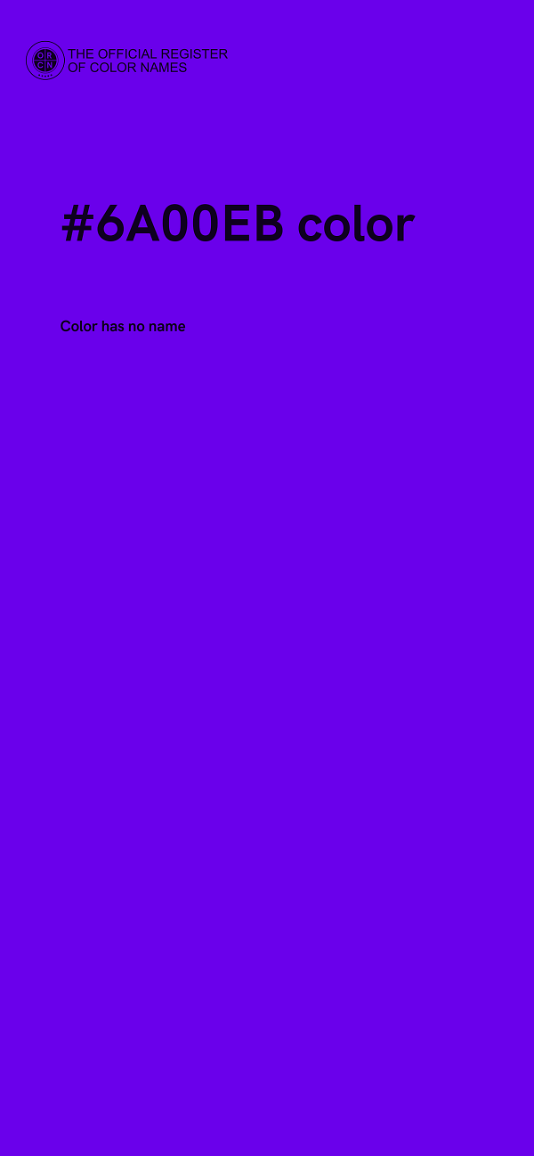 #6A00EB color image