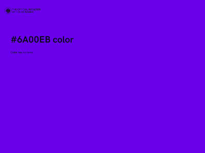 #6A00EB color image