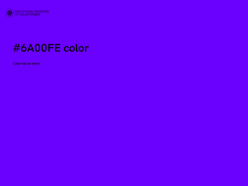 #6A00FE color image