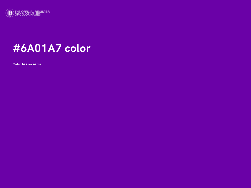 #6A01A7 color image