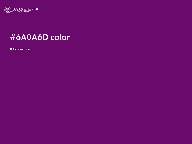 #6A0A6D color image