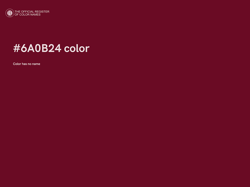 #6A0B24 color image