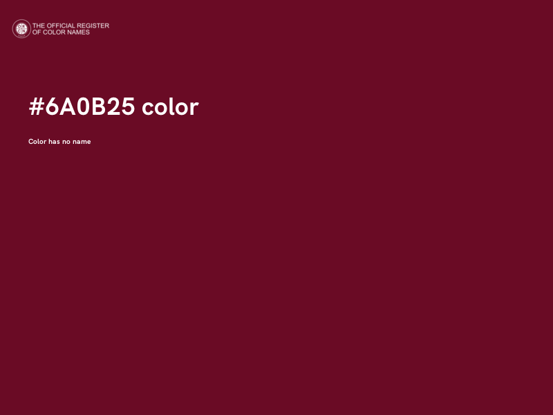 #6A0B25 color image