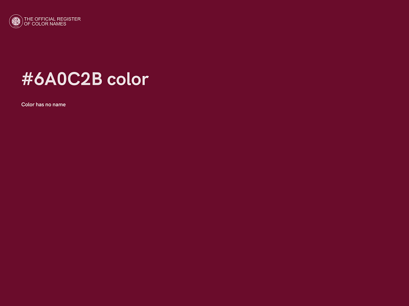 #6A0C2B color image