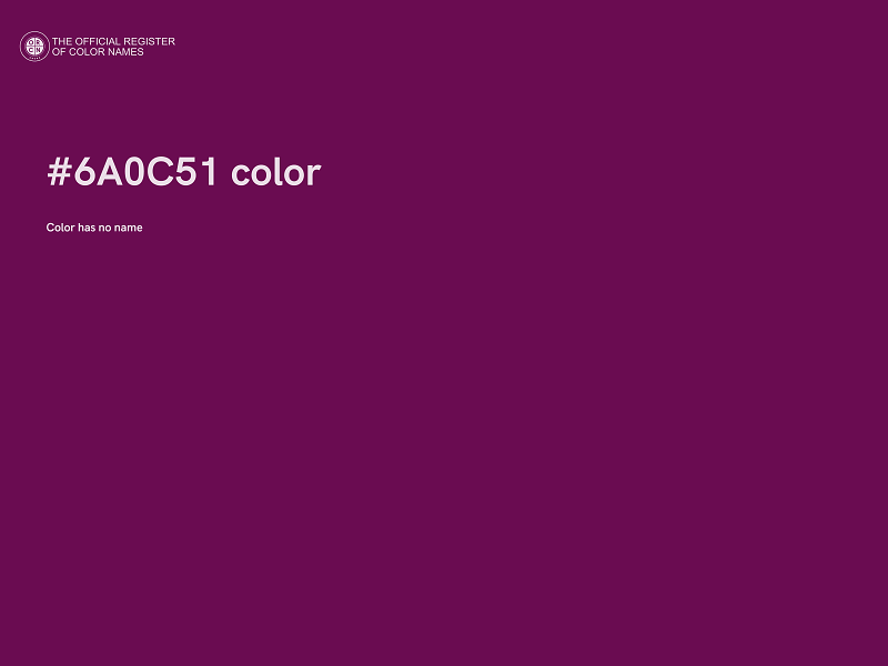 #6A0C51 color image