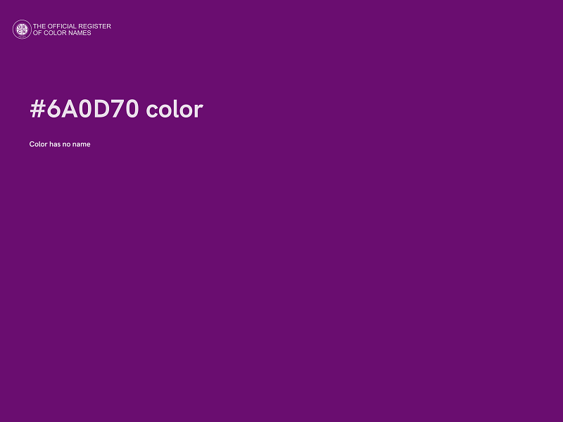 #6A0D70 color image
