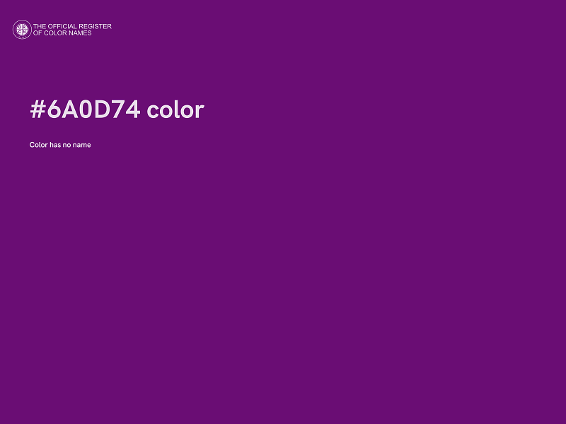 #6A0D74 color image