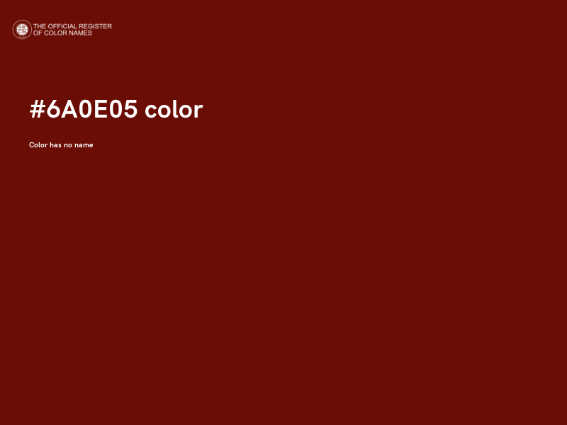 #6A0E05 color image