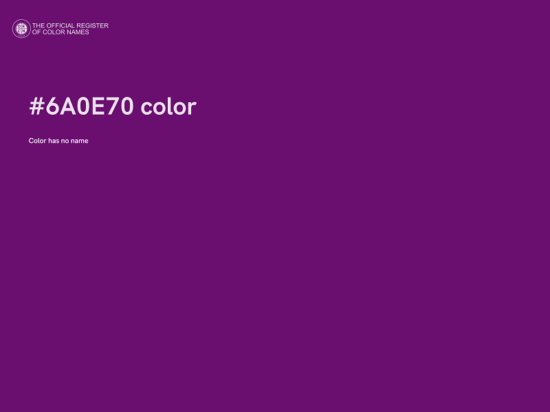 #6A0E70 color image