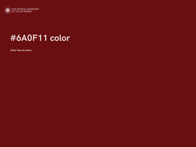 #6A0F11 color image