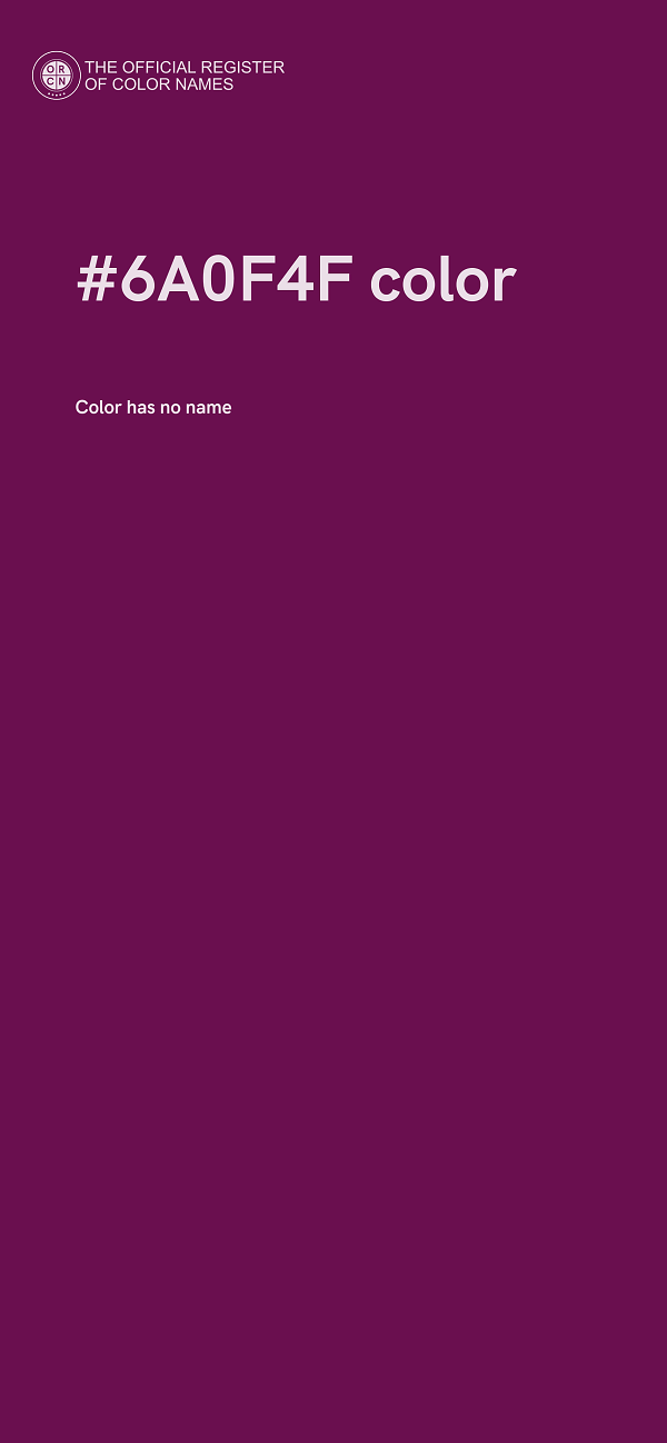#6A0F4F color image