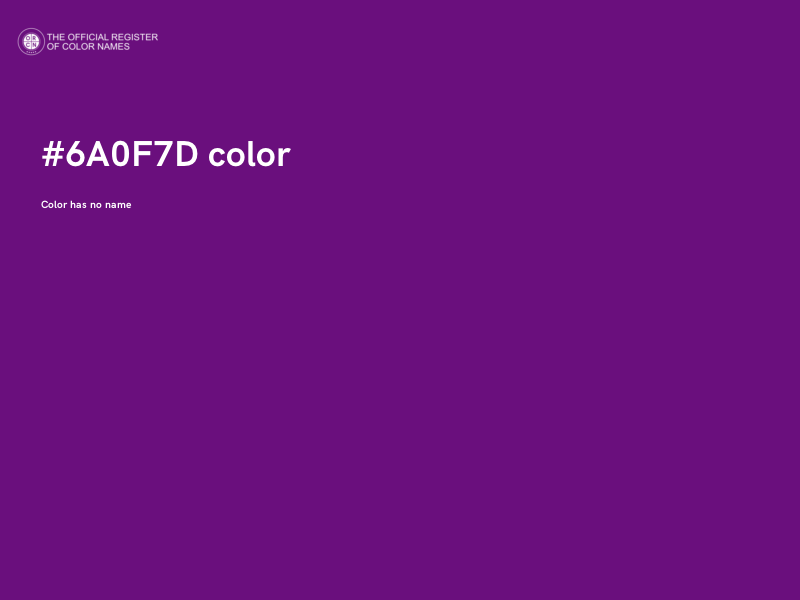 #6A0F7D color image