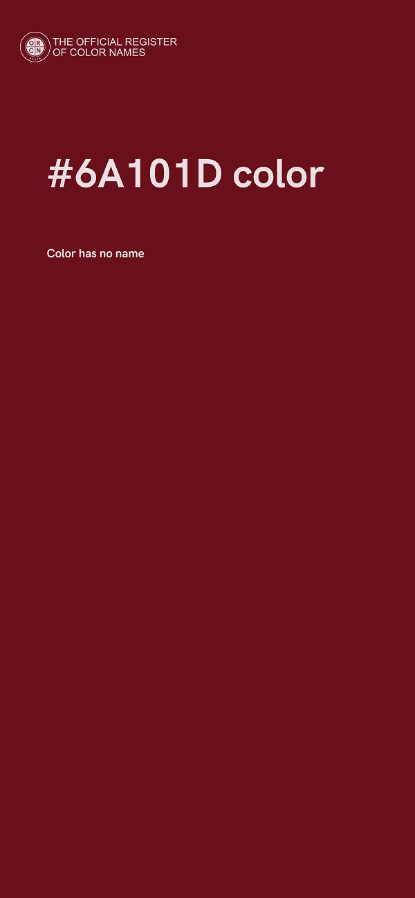 #6A101D color image