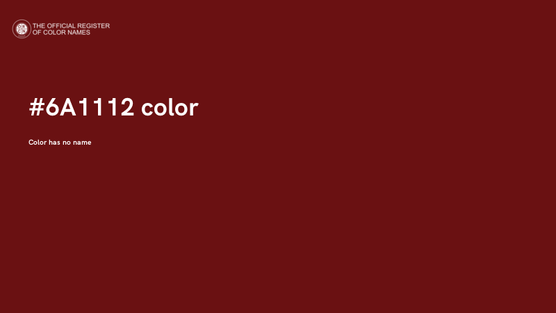 #6A1112 color image