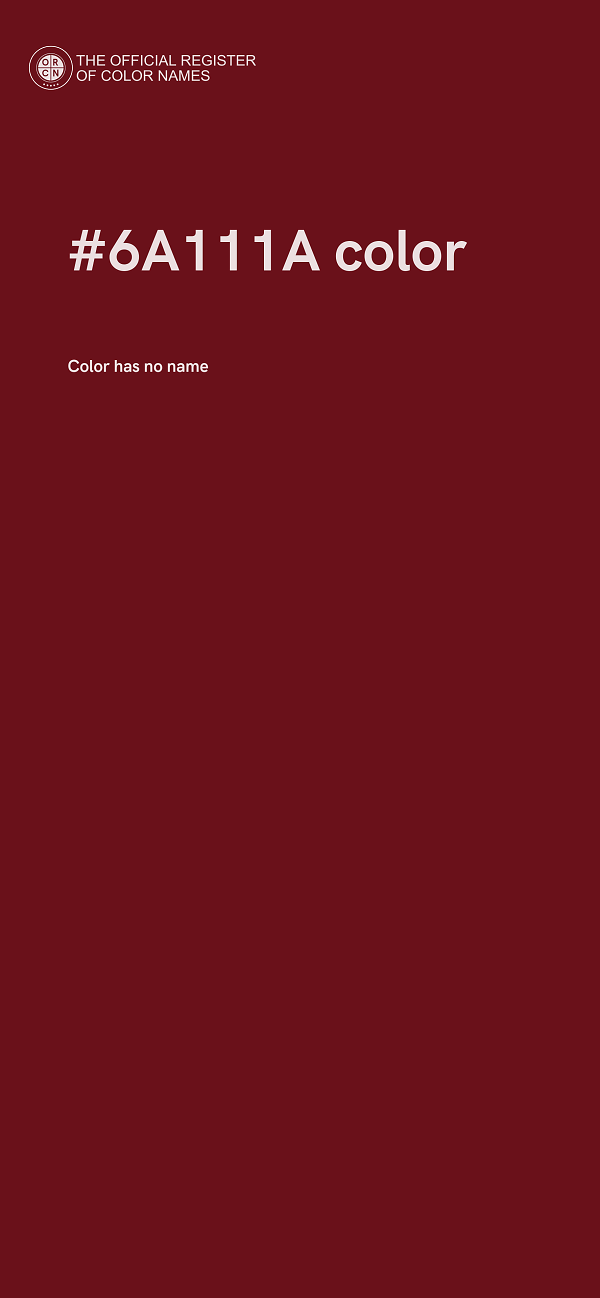 #6A111A color image