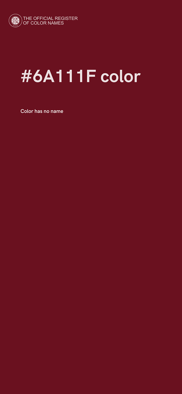 #6A111F color image