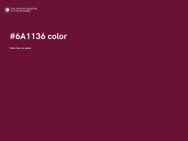 #6A1136 color image