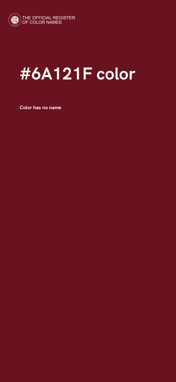 #6A121F color image