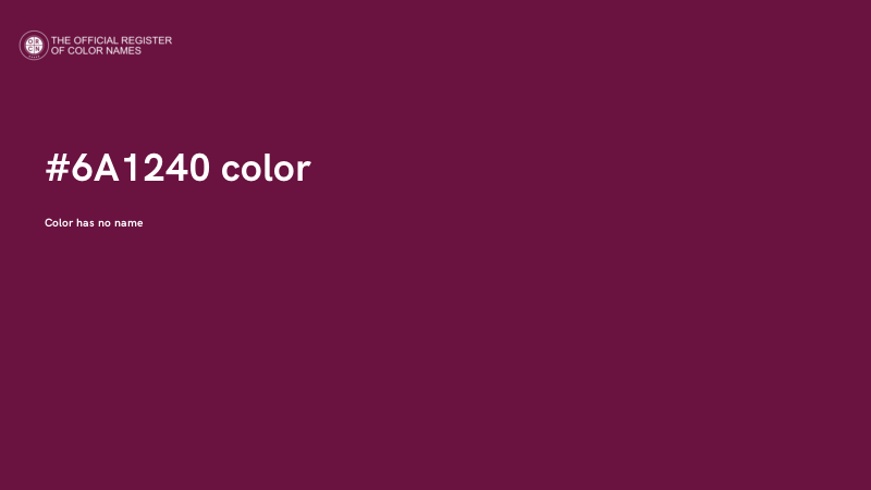 #6A1240 color image
