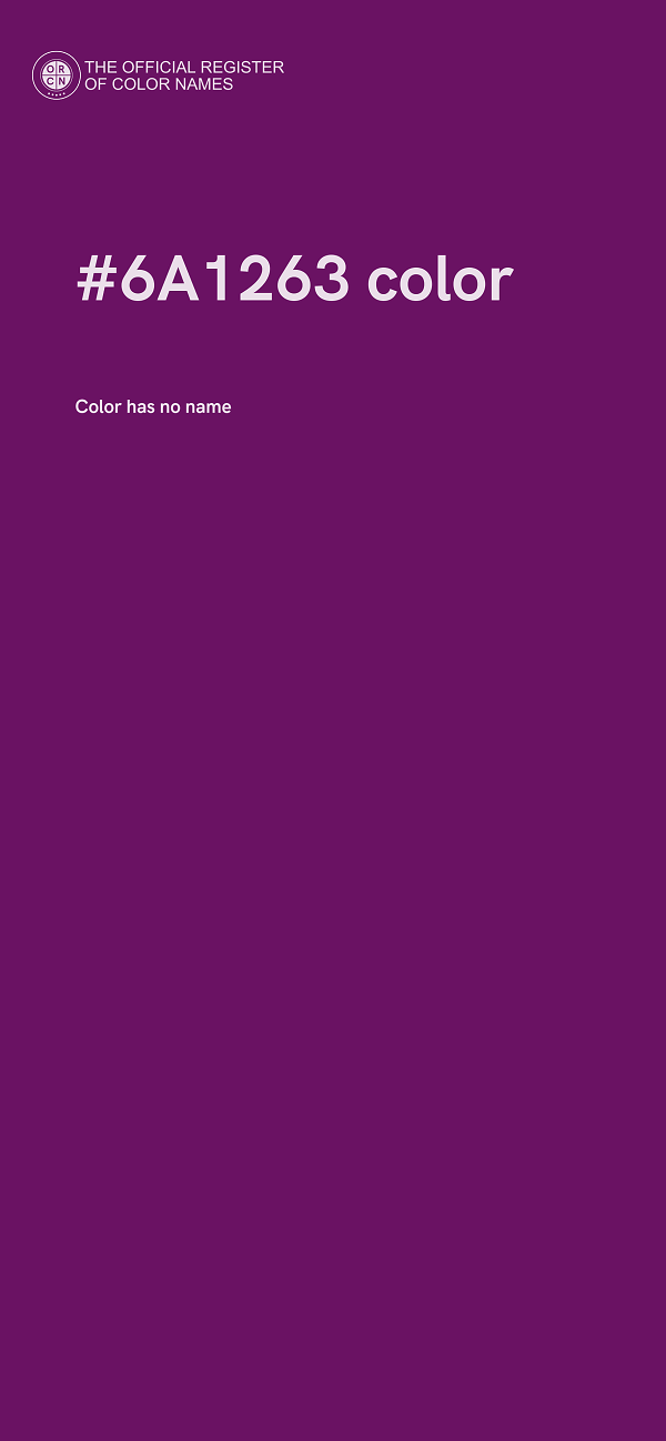 #6A1263 color image