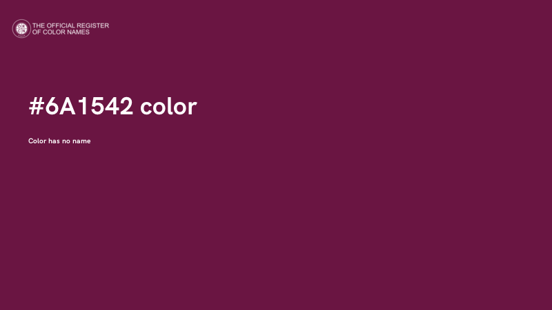 #6A1542 color image