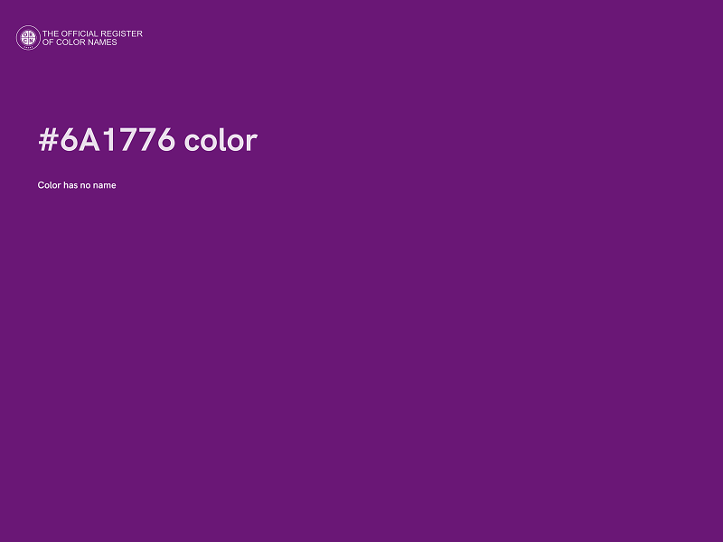 #6A1776 color image