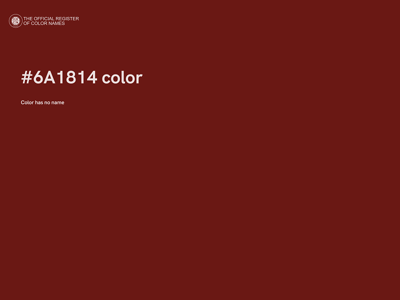 #6A1814 color image