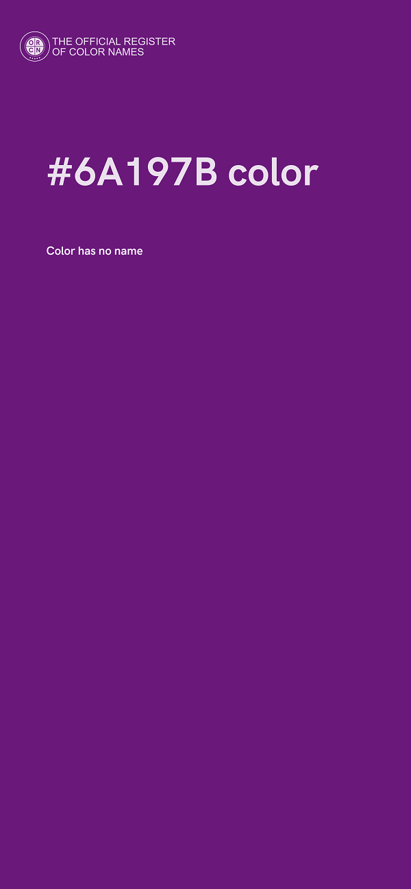 #6A197B color image