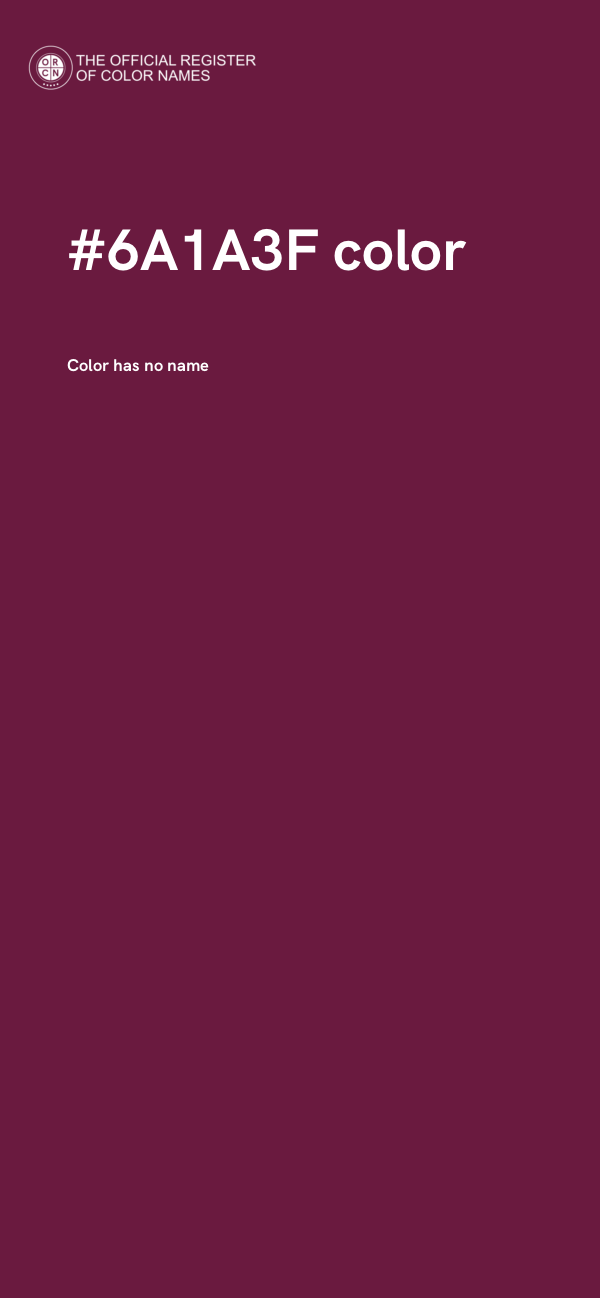 #6A1A3F color image