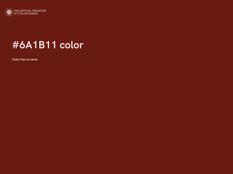 #6A1B11 color image