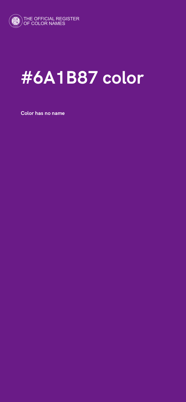 #6A1B87 color image