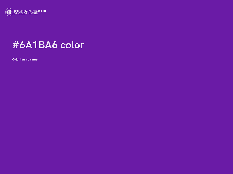 #6A1BA6 color image