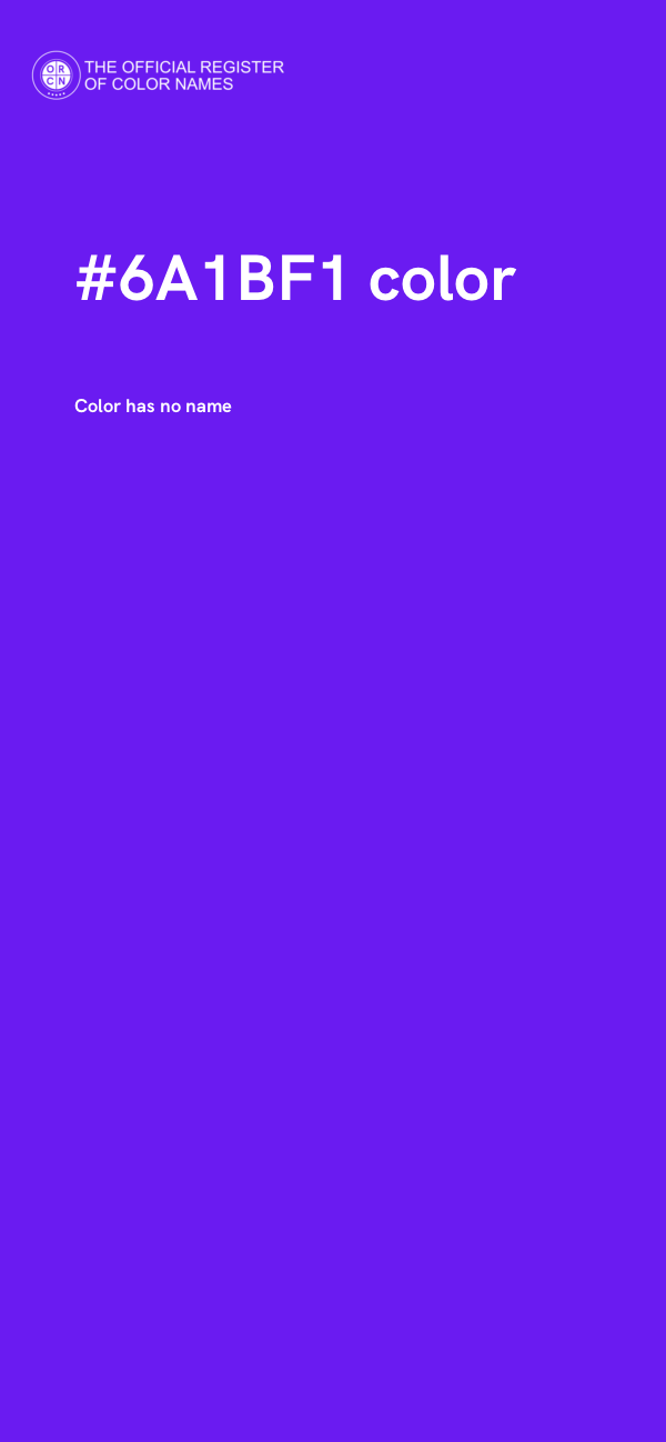#6A1BF1 color image