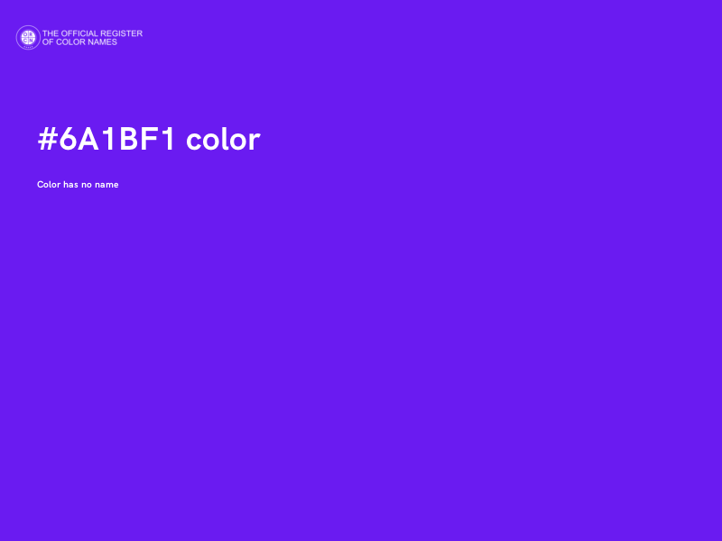 #6A1BF1 color image