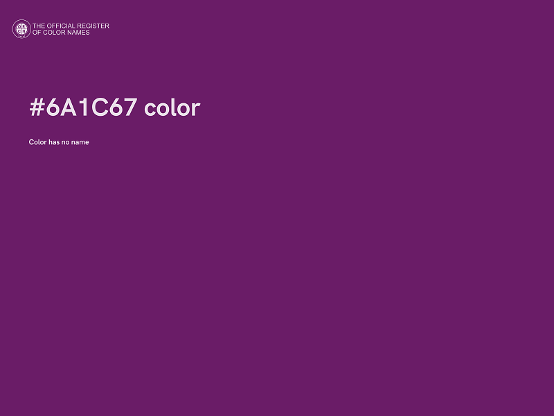 #6A1C67 color image