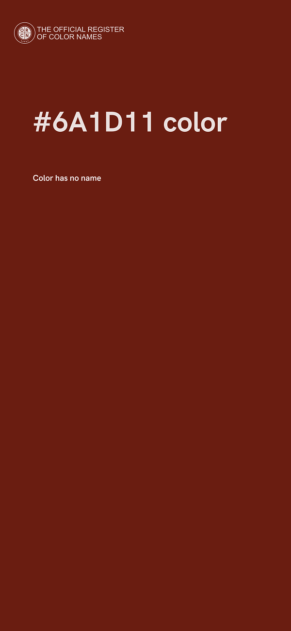 #6A1D11 color image