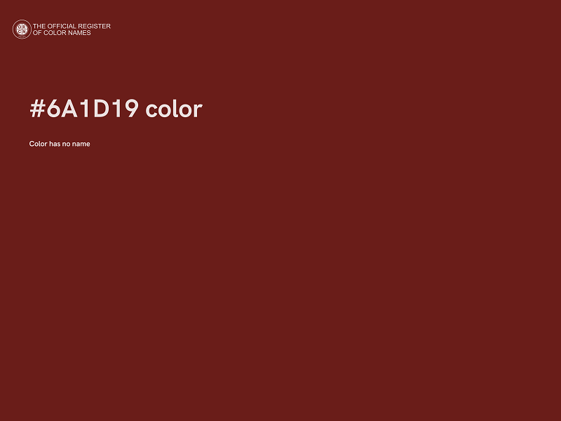 #6A1D19 color image