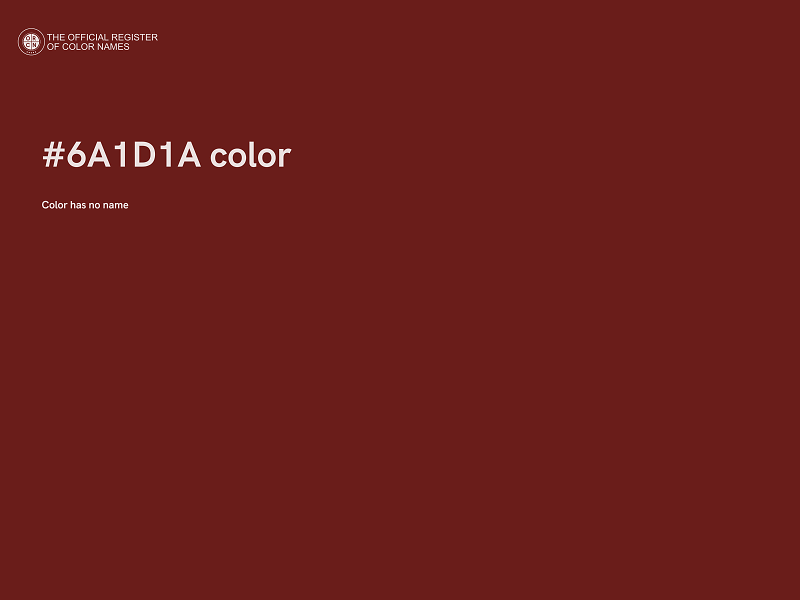 #6A1D1A color image