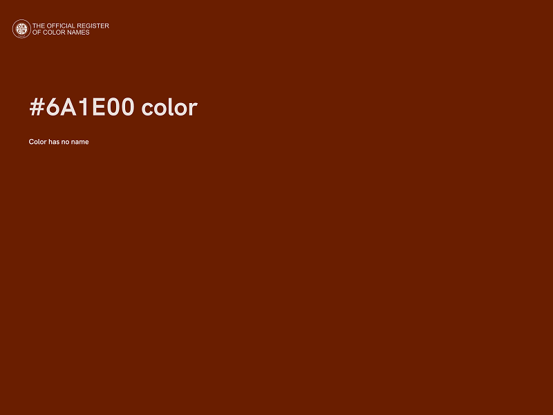 #6A1E00 color image