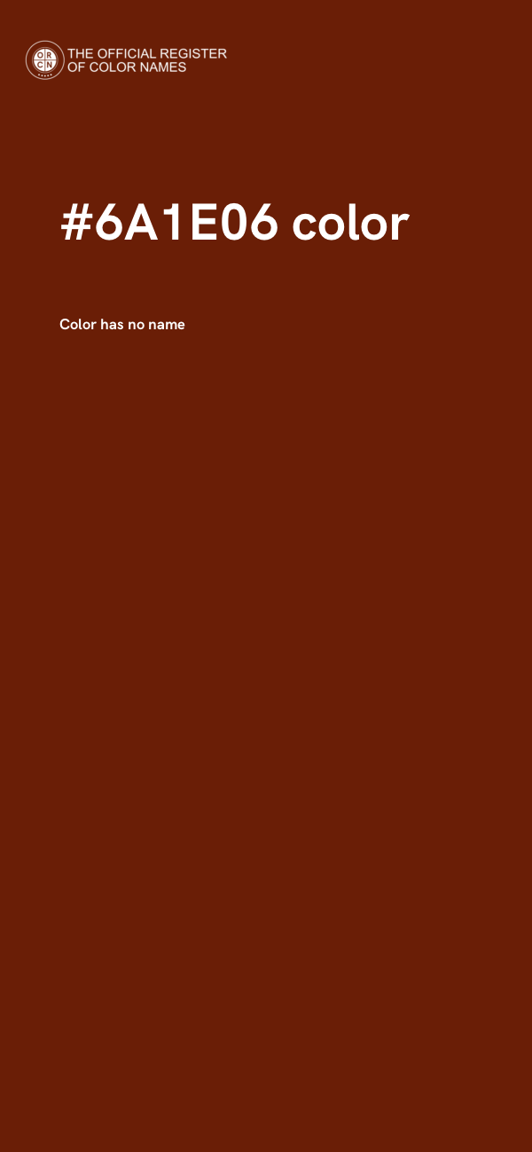 #6A1E06 color image