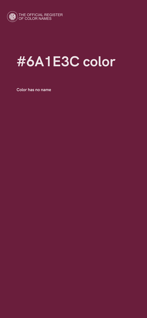 #6A1E3C color image