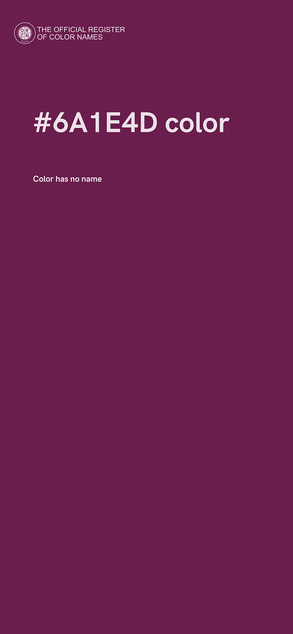 #6A1E4D color image