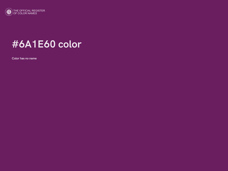 #6A1E60 color image