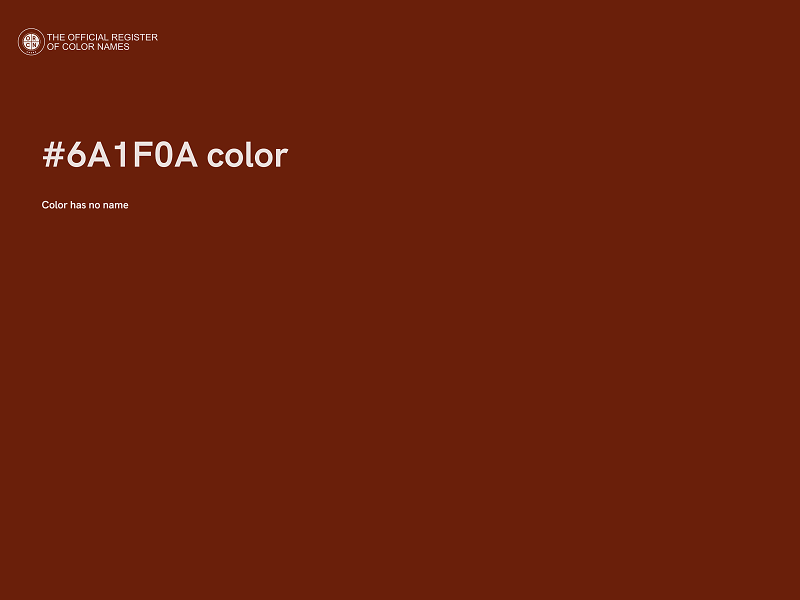 #6A1F0A color image